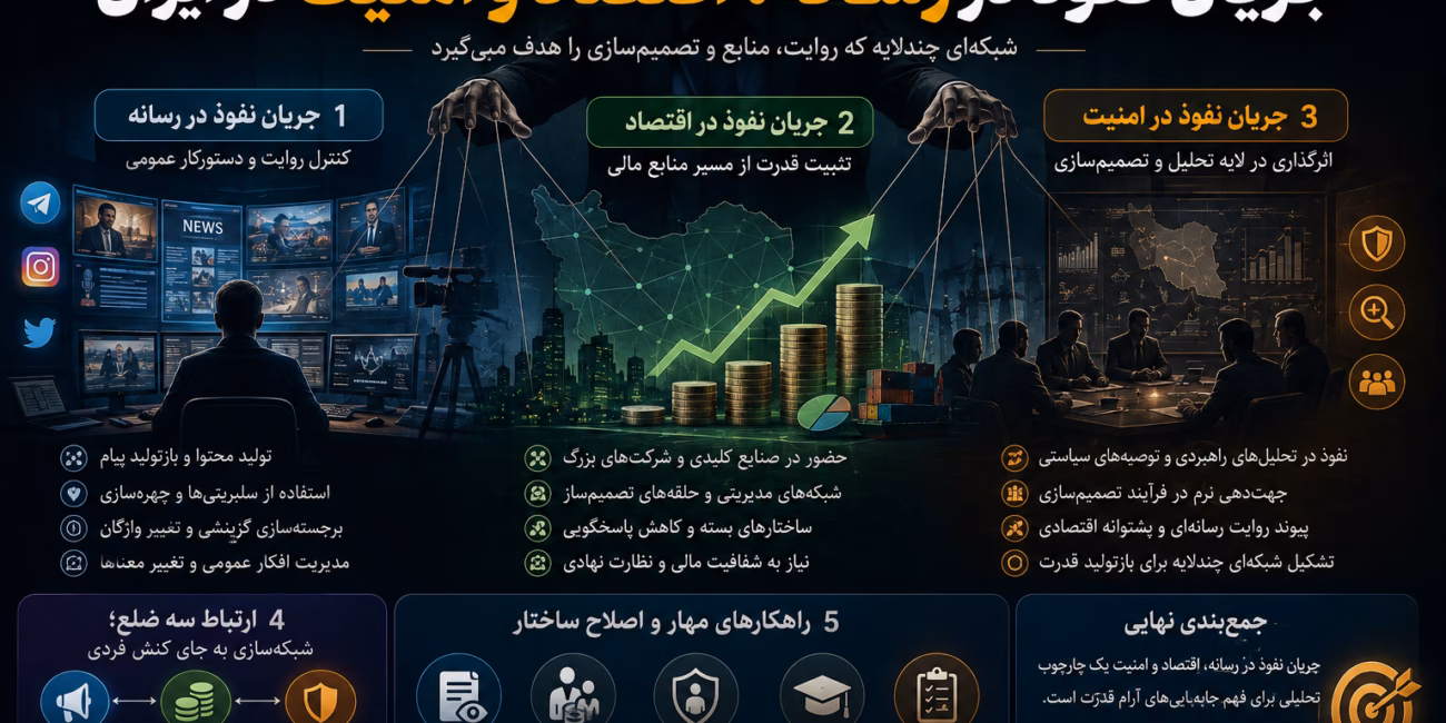 5 واقعیت درباره جریان نفوذ در رسانه، اقتصاد و امنیت در ایران